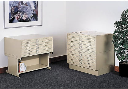 Safco Products 4999 Flat File Closed Base for 5-Drawer 4998 Flat File, Sold Separately, Tropic Sand