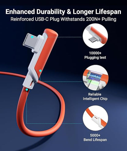 Syntech Link Cable 16 FT Compatible with Meta Quest 3S/Oculus Quest 3, Quest2/Pro/Pico4 Accessories and PC/SteamVR, High Speed PC Data Transfer, USB 3.0 to USB C Cable for VR Headset, Blood Orange