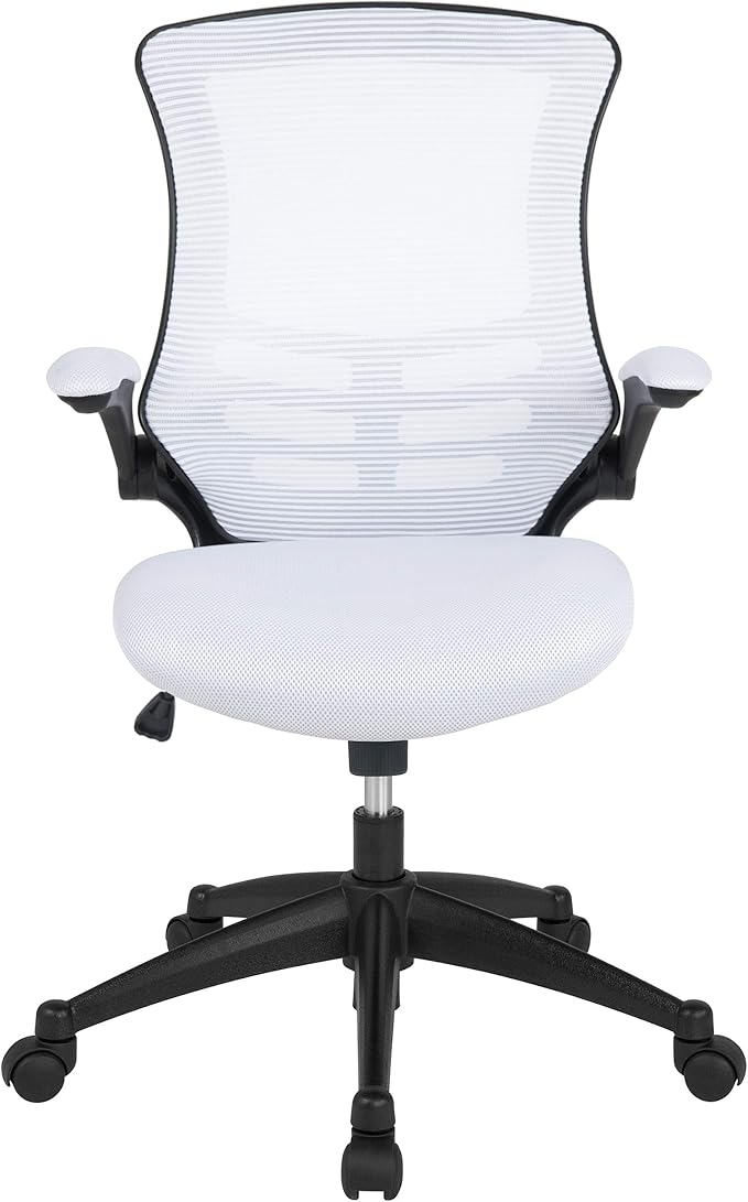 Flash Furniture Kelista Office Chair, Ergonomic, Mid-Back, Black Mesh with Swivel