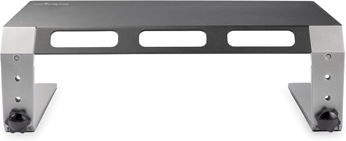 StarTech.com Monitor Riser Stand - for up to 32" (22lb/10kg) Monitor - Height Adjustable - Computer Monitor Riser - Steel and Aluminum (MONSTND)