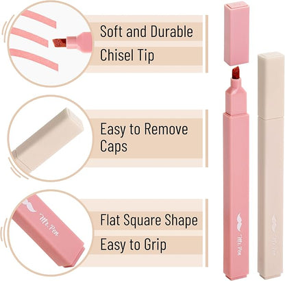 Mr. Pen- Aesthetic Highlighters No Bleed, 8 Pack, Pastel Colors, Chisel Tip | Cute Highlighters Assorted Colors for Journaling, Highlighting, Underlining, Fast Dry, Back to School Supplies