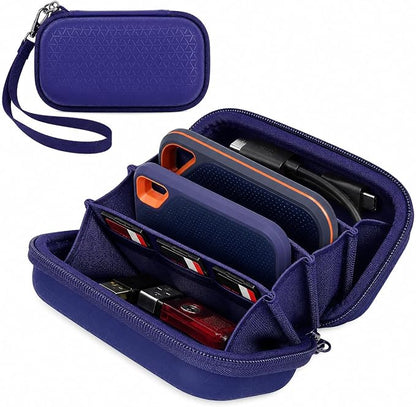 Case for SanDisk Extreme Pro/for SanDisk Portable SSD 1TB 2TB 4TB 500GB External Solid State Drive, for Samsung T7/T9, for Crucial X9/X10 Pro & SD Card Accessories (Blue)