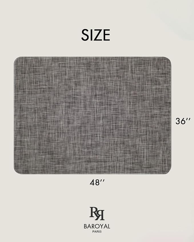 BARoyal Office Chair Mat for Hardwood Floor Under Desk Computer Rolling Chair Mat for Wood/Tile Floor Non-Slip Heavy Duty Desk Rug PVC Plastic Hard Floor Protector 36" x 48"(Gravel)