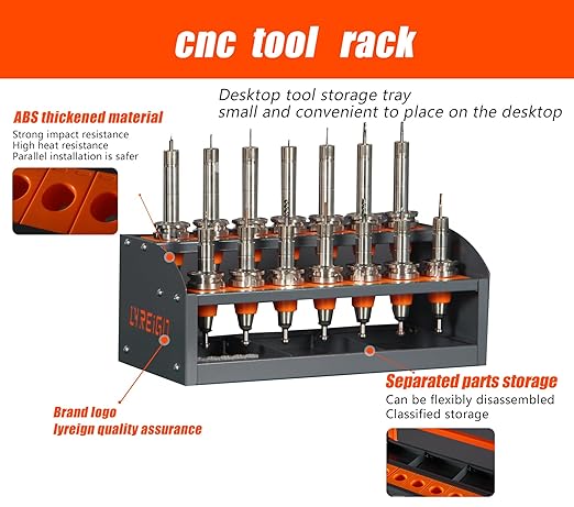 CAT 30 Tool Cart CNC, CNC Tool Holder on Desktop Randomly Placed, CNC Tool Carts Small, CNC Tool Cabinet, Easy and Convenient CNC Tool Storage CNC Tools Cart(CAT30-20CAP)…