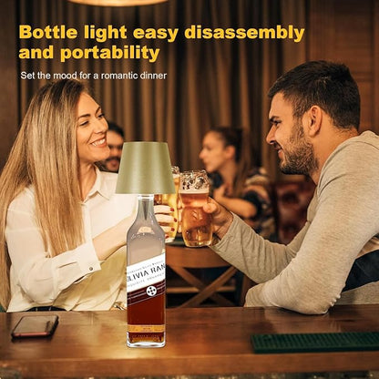 2026 New Wireless Bottle Lamp,LED Bottle Lights for Liquor & Wine Bottles,Bottle Light with Dimmable(Gold,2pcs)