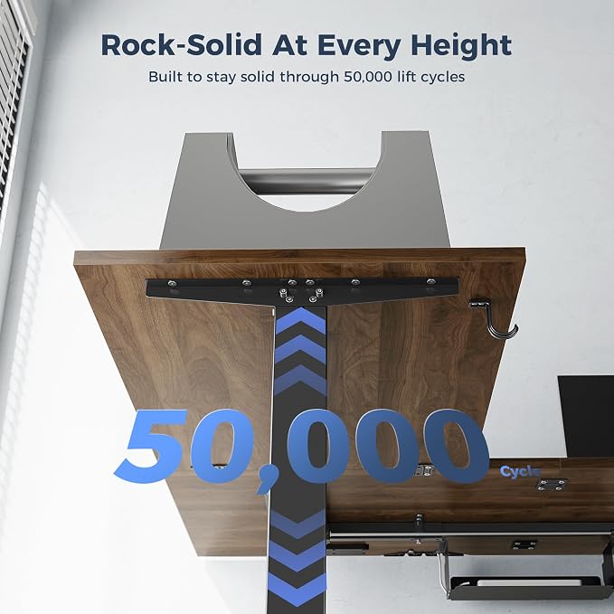 Klicelor L Shaped Standing Desk 75 x 61 Inch,Electric Height Adjustable Corner Desk with Cable Management & Power Outlets, Ergonomic Sit Stand Up Computer Table for Home Office,Dark Walnut