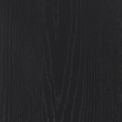 Nathan James Jasper 3-Shelf Solid Wood Boho Bookshelf, Wall Mounted Bookshelf with Cabinet with Fluted Doors, Black Oak, Set of 4