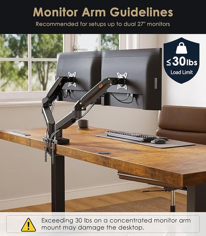 OffiGo 71 Inch Executive Electric Standing Desk, Height Adjustable Desk with Power Outlet & 1.38" Thick 3-Piece Desktop, Sit Stand Computer Desk for Home, Office, Conference Room, Rustic Brown