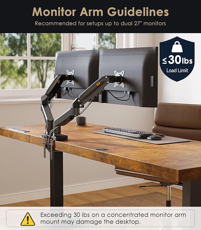OffiGo 79 Inch Executive Electric Standing Desk, Height Adjustable Desk with Power Outlet & 1.38" Thick 3-Piece Desktop, Sit Stand Computer Desk for Home, Office, Conference Room, Rustic Brown
