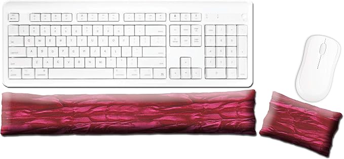 Keyboard & Mouse Wrist Rest Pad Set - Flax Seed Filled - Lavender Scented - Pinkalicious