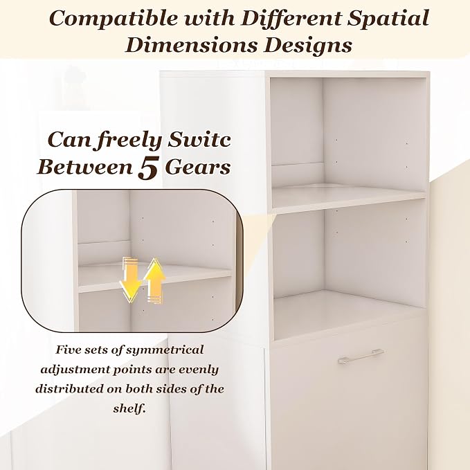 Runboll Expandable and Foldable L Shaped Desk, Mobile Computer Desk with Storage Shelves & Lockable Wheels, Compact Rolling Workstation for Small Space Home Office, White