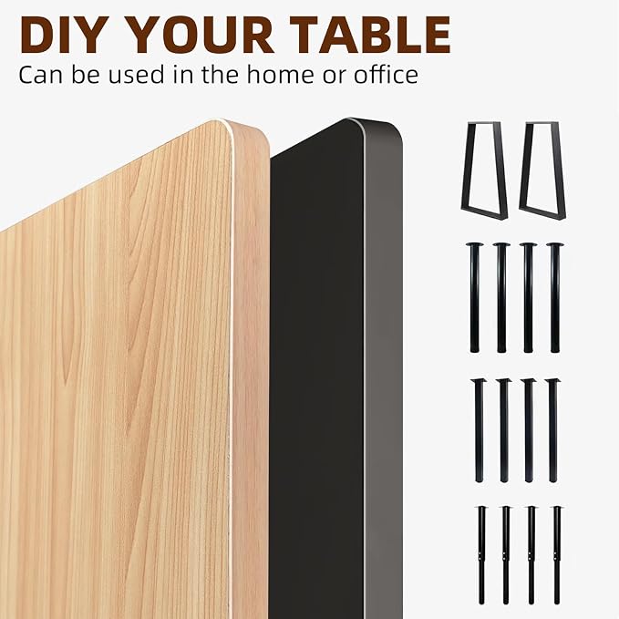 QLLY One-Piece Wood Tabletop, Replacement Board Desktop, Universal Countertop for Table and Workstation (Natural, 39.3x23.6 inch)