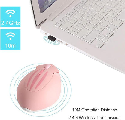 CHUYI Cute Animal Hamster Shape Wireless Silent Mouse Cartoon Mini Portable Travel Mute 1200DPI Novelty Optical Unique Small Cordless Quiet Mice for Computer Laptop PC for Kids Gift (1 Pack-Pink)