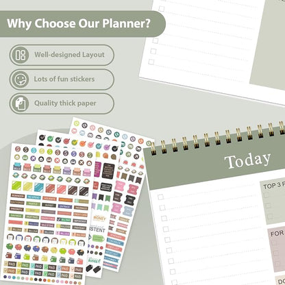 Weekly To Do List Notepad, Undated Planner with 52 Sheets (6.5''x8.9''), Desk Weekly Planner for Women & Man, Home School & Work