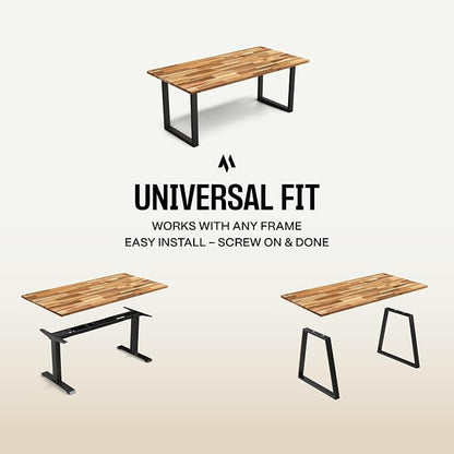 COREMINDED Solid Wood Desk Table Top – Pre-Finished 1.2” Thick Tabletop - Universal Fit for Standing Desks, Countertops & Workstations (48" x 30", Acacia)