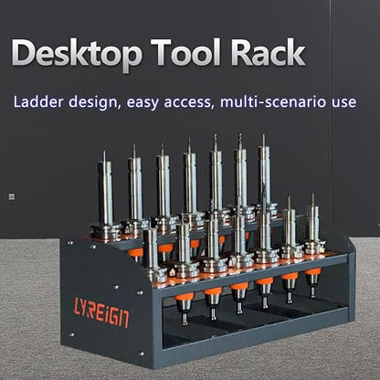 YREIGN CAT 50 Tool Cart CNC, CNC Tool Holder on Desktop Randomly Placed, CNC Tool Carts Small, CNC Tool Cabinet, Easy and Convenient CNC Tool Storage CNC Tools Cart(CAT50-10CAP)…