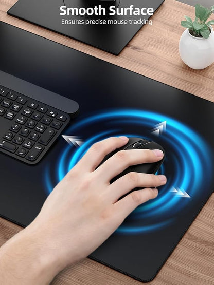 Wireless Charging Mouse Pad with Magnetic Phone Stand, 31.5"x15.8" Large | Waterproof Mousepad Desk Mat, Smooth Glide, Stitched Edge, Non-Slip Rubber Base, Computer Keyboard Mat, with Adapter