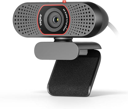 wegear 4K Webcam for PC, USB-A Computer Camera with Sony 1/2.55'' Sensor, 4K@30FPS & 1080P@60FPS, PDAF Autofocus, Dual Noise-Canceling Mics, Privacy Cover, 73° FOV for Meetings, Streaming & Gaming
