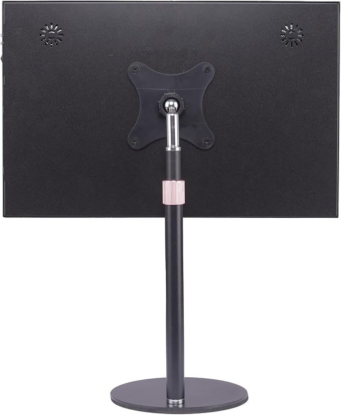 Portable Monitor Stand with VESA Mount 3inch Bracket Tilt Ball Joint Telescopic Pole and Metal Disk Base Portable Monitor Mount with 75mm VESA Mount FL12B