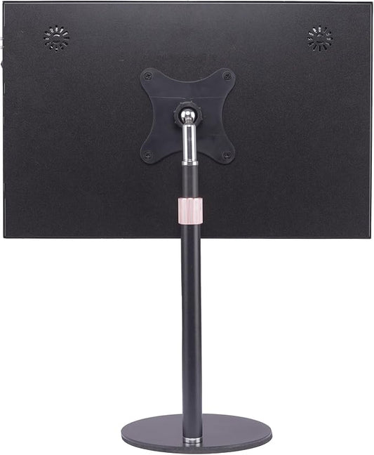 Portable Monitor Stand with VESA Mount 3inch Bracket Tilt Ball Joint Telescopic Pole and Metal Disk Base Portable Monitor Mount with 75mm VESA Mount FL12B