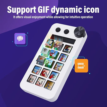 Streaming Deck for Live Streamers,Game commands keyboard for Gamers,Macro pad for Content Creators,Soundboard Keypad for OBS and Youtube,Three Modes(Shortcut Keys,Calculator,Numeric Keypad)