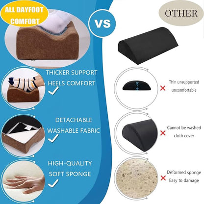 Work Foot Rest Under Desk,Comfort Foot Rest for Couch | Foot Rest For Under Desk at Work,At Soft Ergonomic Footrest,Support Foot Pillow,Heel Chair,Leg Elevation Pillow Brown