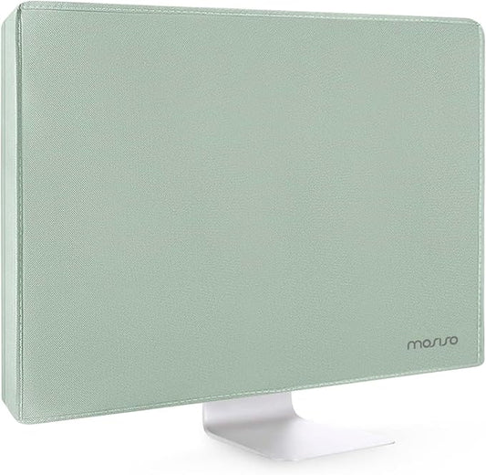 MOSISO Monitor Dust Cover 22, 23, 24, 25 inch Anti-Static Dustproof LCD/LED/HD Panel Case Computer Screen Protective Sleeve Compatible with iMac 24 inch, 22-25 inch PC, Desktop and TV, Antique Green