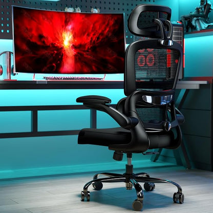 TRALT Office Chair Ergonomic Desk Chair, 330 LBS Home Mesh Office Desk Chairs with Wheels, Comfortable Gaming Chairs Pack of 6
