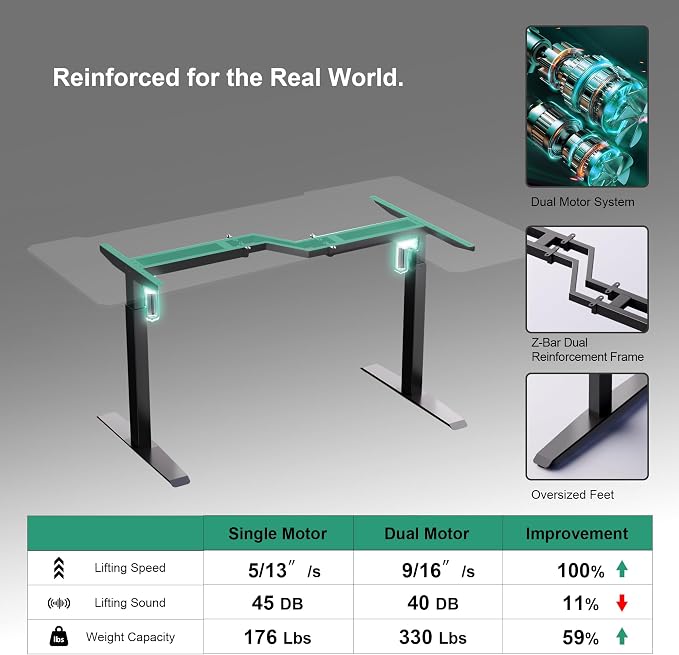 JWX L Shaped Standing Desk 63"x43", Dual Motor Height Adjustable Desk with Reversible Corner Setup, Curved Desktop, Upper Shelf, Cable Tray, Cup Holder, Headphone Hook, Matte Black