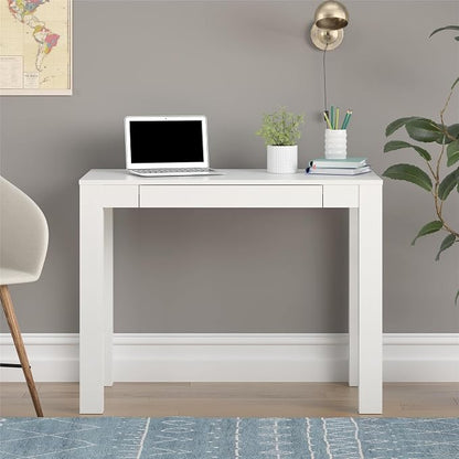 Office Desk Minimalist Desk with Storage Drawer Study Table for Laptop and Paperwork Home Office Furniture (Color : Black) (D)