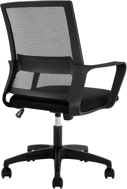 BestOffice Desk Chair for Office which is Ergonomically Made with Cushion, Armrest & Lumbar Support, Nylon (Black)