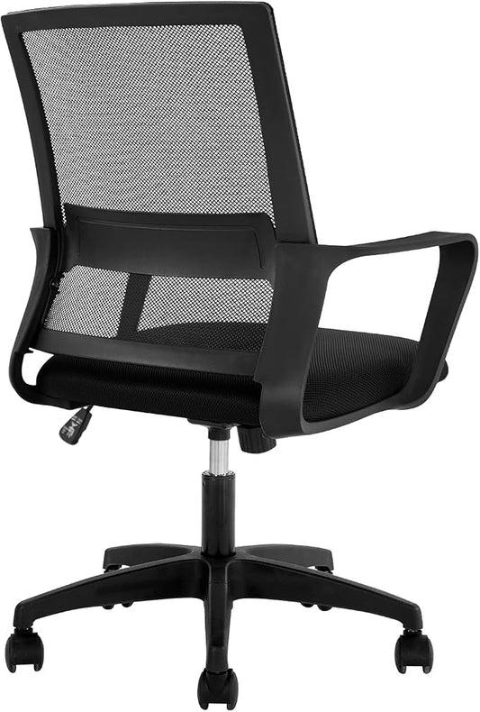 BestOffice Desk Chair for Office which is Ergonomically Made with Cushion, Armrest & Lumbar Support, Nylon (Black)
