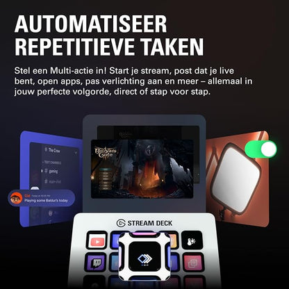 Elgato Stream Deck MK.2 White Studio Controller, 15 Keys
