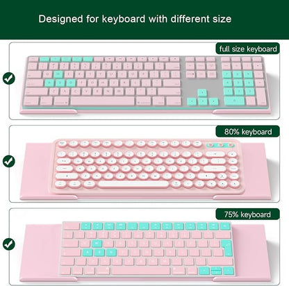 Computer Keyboard Stand Holder - Ergonomic Acrylic Keyboard Stand for Desktop Comfortable Keyboard Tray Riser with Silicone Anti-Slip Strip for Home School Office Desk Accessory, Lightpink