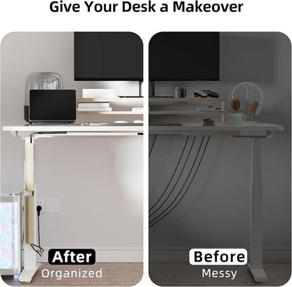YECAYE 157in Cable Management, Cord Organizer,Easy Install Self-Adhesive Cord Hider, Cable Organizer, Cable Hider for Office Organization,Child & Pet Proof, Beige