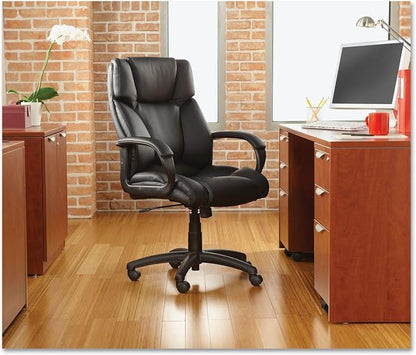 Alera Fraze Series High-Back Swivel/Tilt Chair, Black Leather