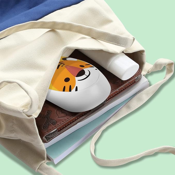3C Light 2.4GHz Wireless Cute Silent Mouse - Portable Optical Cartoon Mice With 3 Adjustable DPI for Laptop Desktop PC (Tiger)