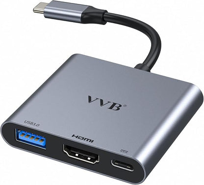 USB C to HDMI Adapter,Type C to Adapter Multiport USB-C Hub Digital AV Converter with 4K HDMI,USB3.0,USB C PD Charge Port for iPad Pro/air,MacBook Pro/air,Tablet,Switch,iPhone 15 and More USBC Device
