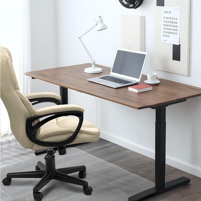 Furmax Office Executive Chair High Back Adjustable Managerial Home Desk Chair, Swivel Computer PU Leather Chair with Lumbar Support (1, Khaki)
