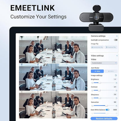 EMEET 2024 Upgraded C960 Webcam for PC, Autofocus, 1080P HD, 73° View Angle, Computer Camera w/Privacy Cover and Microphone, Plug and Play USB Webcam for Video Calling/Zoom/Teams/Google Meet