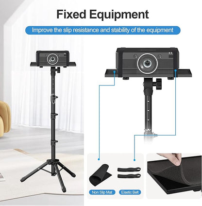 Facilife Projector Stand - Adjustable Height 22 to 63 Inches, Tripod for Laptop & Projector, Outdoor Movies
