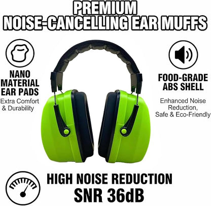 Ear Muffs For Noise Reduction Cancelling Hearing Protection Headphones Earmuffs Shooting Gun Range SNR 36dB Mowing