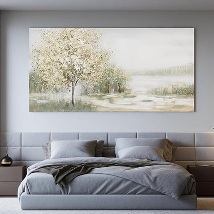 Canvas Wall Art Decor Oversized Green Wall Art for Living Room Natural Landscape Wall Art Decor Canvas Art Wall Decorations Large Wall Art Prints For Walls Home Office Wall Decor 35"X70"
