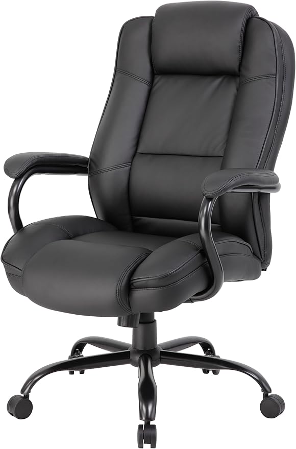 Boss Office Products Heavy Duty Executive Chair with 350lbs Weight Capacity in Black