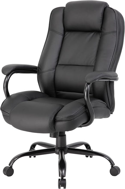 Boss Office Products Heavy Duty Executive Chair with 350lbs Weight Capacity in Black
