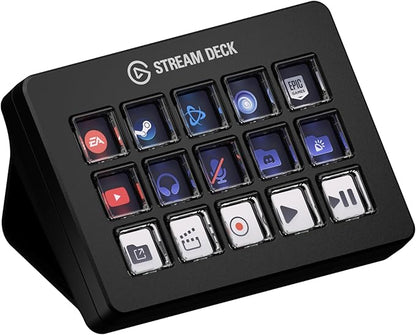 Elgato Stream Deck Scissor Keys Workflow Controller | Tactile, responsive macro keys, Monitor CPU, GPU, ping, FPS, LED-lit icons, Regular plugin updates, Windows and macOS