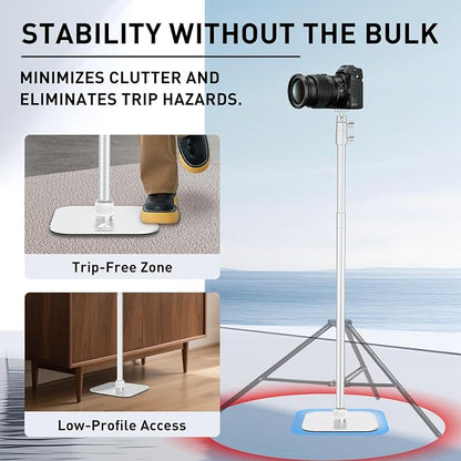 Ailight TS50 Camera Stand, 12.6 to 53.1 in Height, Universal 1/4" to 3/8" Screw Adapter with Swivel 360° Panoramic Ball Head, Light Stand Desk and Floor Mount for DSLR Cameras, Photograph Lights