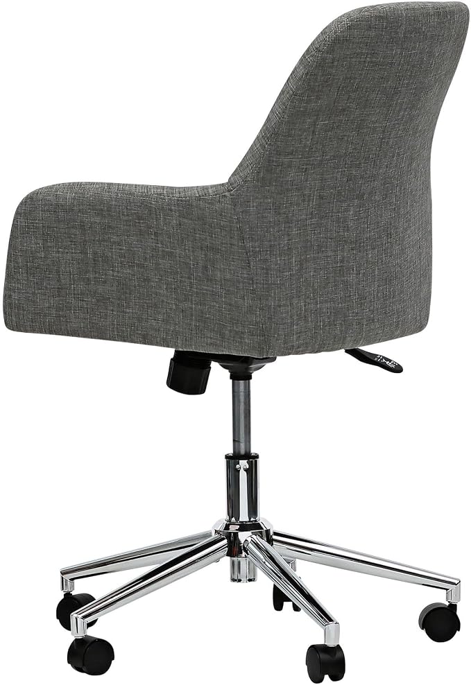 Workspace by Alera Mid-Century Task Chair, Supports Up to 275 lb, 18.9" to 22.24" Seat Height, Gray Seat, Gray Back