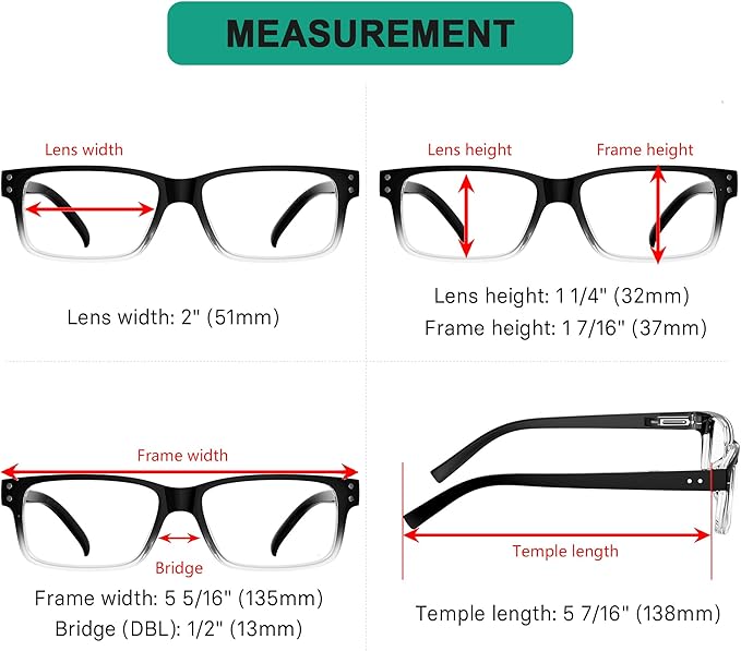 Eyekepper Vintage Reading Glasses for Men - 5 Pack Spring Hinges Classic Readers - Black-Clear Frame +1.00