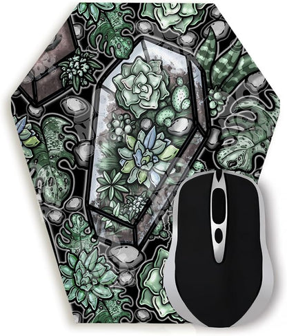 Plant Witch Coffin Shaped mousepad, Non Slip, handmade mouse pad, gothic computer accessory, office desk item, Birthday gift, Alternative decor